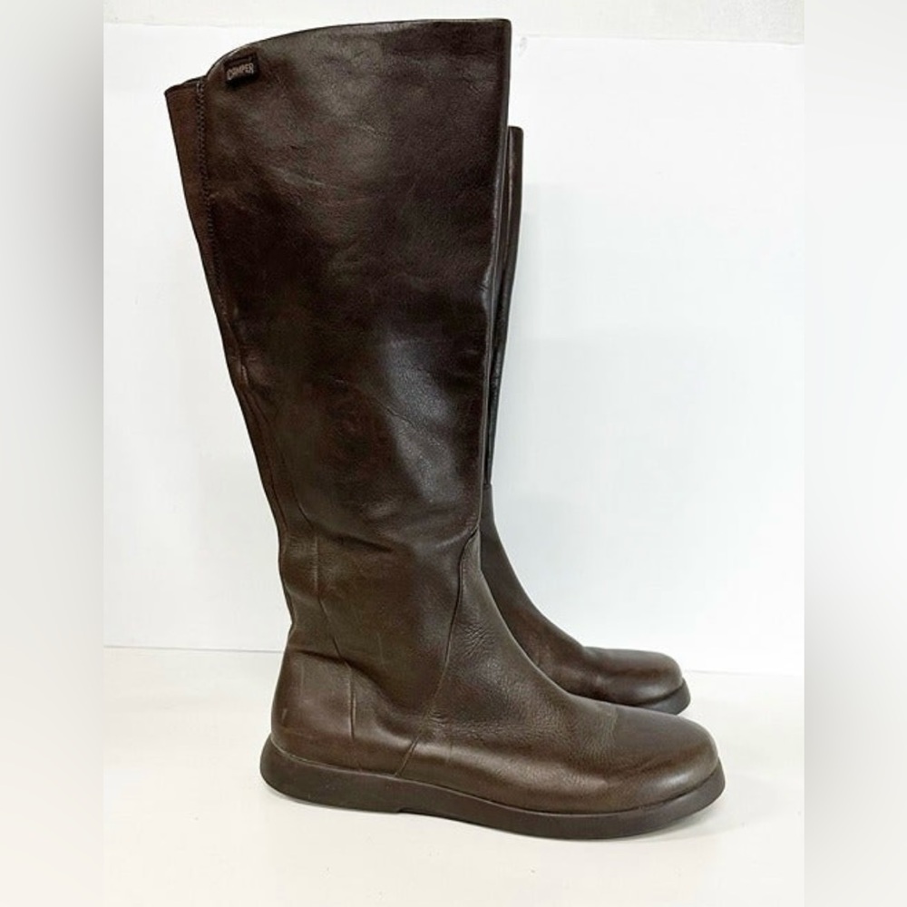Camper Palmera Dry Tall Boot Brown Knee High Riding Boots
